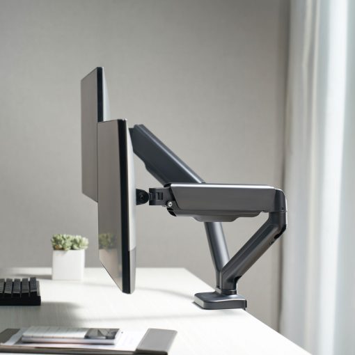 Monitorarm dubbel med fjäder 17"-32" Svart - Image 24
