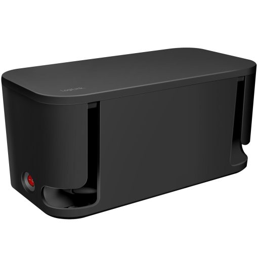 Cable box - Kabelgömma med grenuttag + USB-A/USB-C-laddning Svart - Image 5