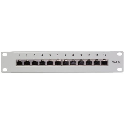Patchpanel 12-portar Cat6 för 10" rack U1 Grå - Image 19