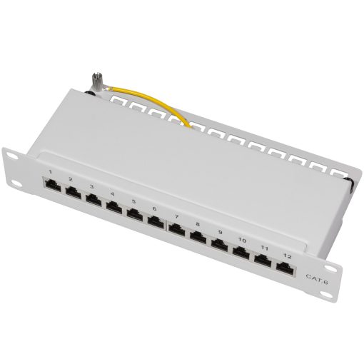 Patchpanel 12-portar Cat6 för 10" rack U1 Grå - Image 25