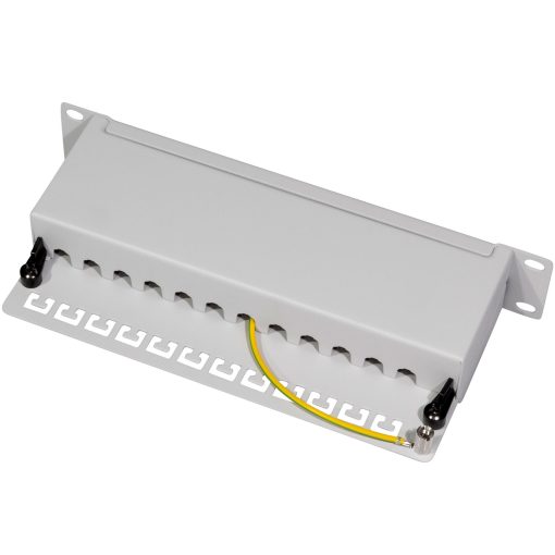 Patchpanel 12-portar Cat6 för 10" rack U1 Grå - Image 10