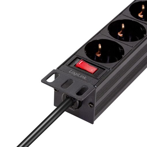 4-vägs grenuttag med brytare för 10"-rack U1 Svart - Image 24