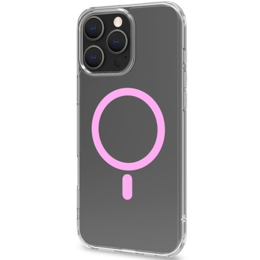 Gelskinmag Magnetic Cover MagSafe iPhone 16 Pro Max Transparent + Rosa - Image 9