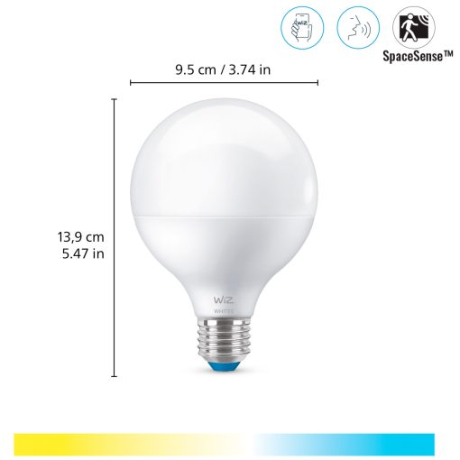 WiFi Smart LED E27 G95 75W 1055lm Varm-kallvit - Image 4