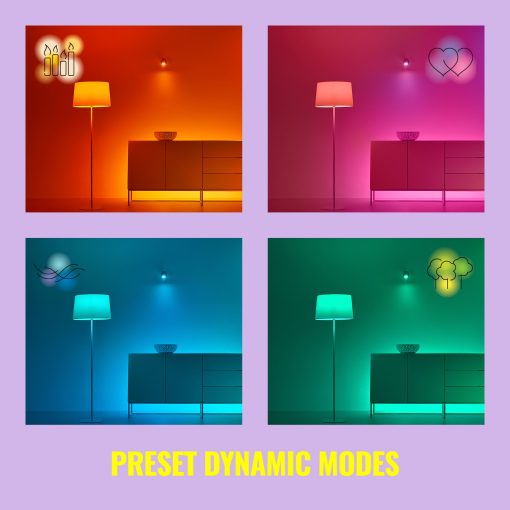 WiFi Smart LED GU10 50W 345lm Färg + Varm-kallvit 2-pack - Image 23