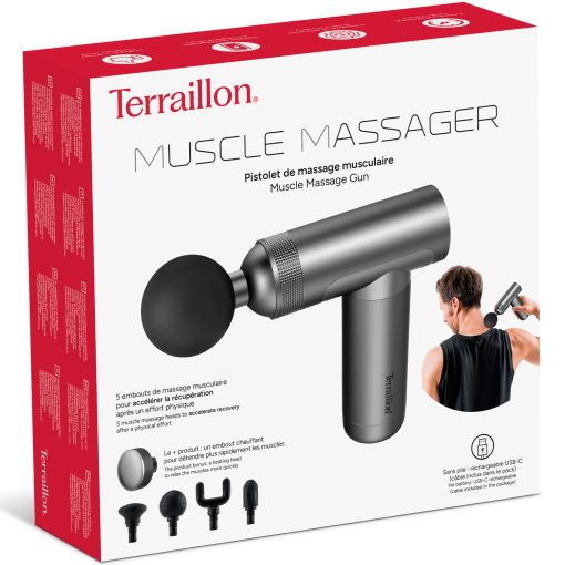 Massagepistol Muscle Massager med värme, 5st tillbehör - Image 9