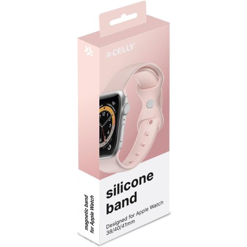 Armband till Apple Watch 38/40/41mm Silikon Rosa - Image 7