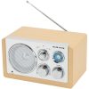 Radio AM/FM Analog inställning AUX-ingång TR-63LW Ljust trä