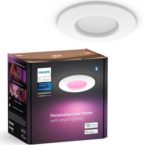 Slim Downlight S 90mm White and Color Ambiance Vit 1-pack