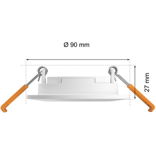 Slim Downlight S 90mm White and Color Ambiance Vit 3-pack - Image 13