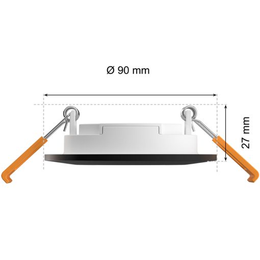Slim Downlight S 90mm White and Color Ambiance Svart 1-pack - Image 5