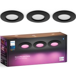 Slim Downlight S 90mm White and Color Ambiance Svart 3-pack