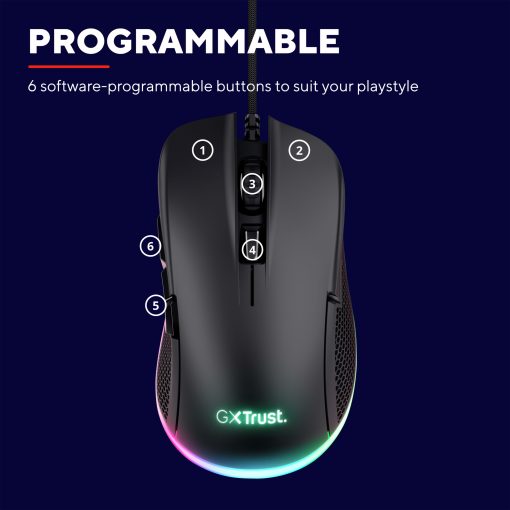 GXT 922 Ybar Gaming Mouse Eco Svart - Image 6