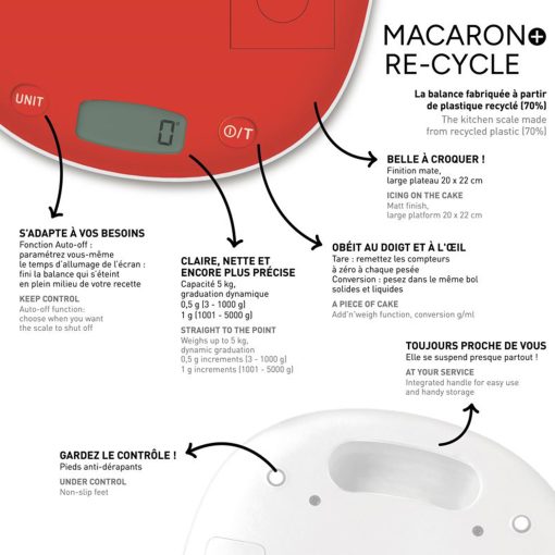 Köksvåg Macaron+ Re-Cycled 70%, 5 kg - Image 3