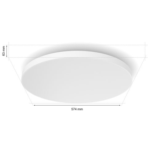Datura stor takplafond Ø57,4 cm White and color ambiance 4850 lm - Image 24