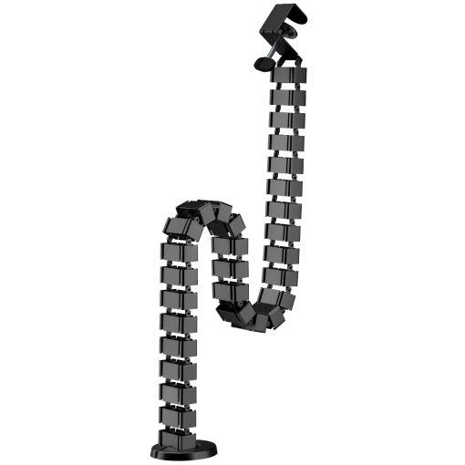 Flexibel vertikal kabelkanal för sitt-/ståbord Svart - Image 9