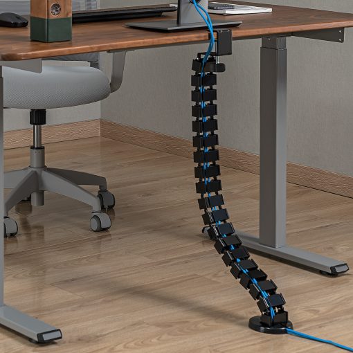 Flexibel vertikal kabelkanal för sitt-/ståbord Svart - Image 15