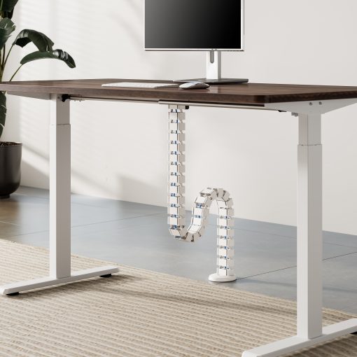 Flexibel vertikal kabelkanal för sitt-/ståbord Vit - Image 24