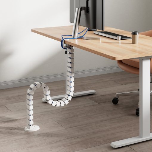 Flexibel vertikal kabelkanal för sitt-/ståbord Vit - Image 15