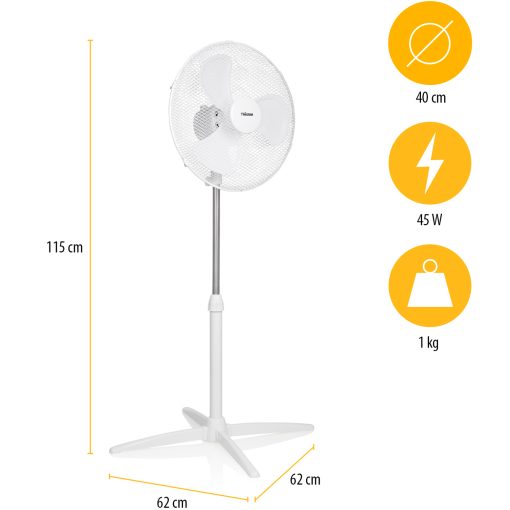 Golvfläkt 23cm Justerbar Höjd 85-115 cm - Image 21