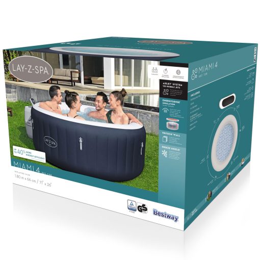 Lay-Z-Spa® Miami EnergySense AirJet 4 Mörkblå 1.80m x 66cm - Image 13