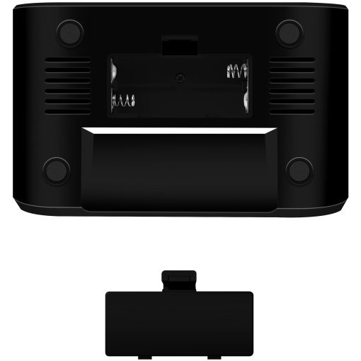 Klockradio Temp/Luftfuktighet USB-C/Batteridrift Svart - Image 8
