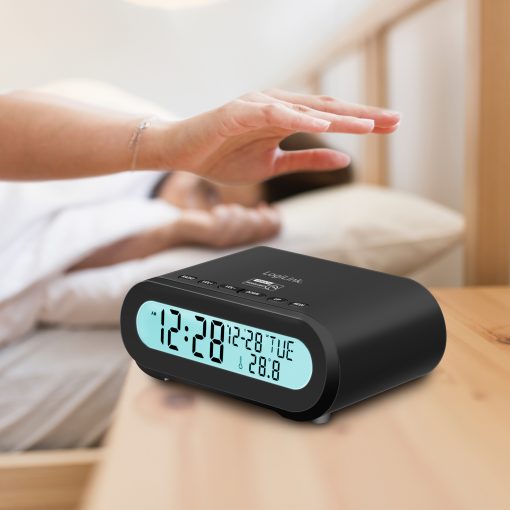 Klockradio Temp/Luftfuktighet USB-C/Batteridrift Svart - Image 21