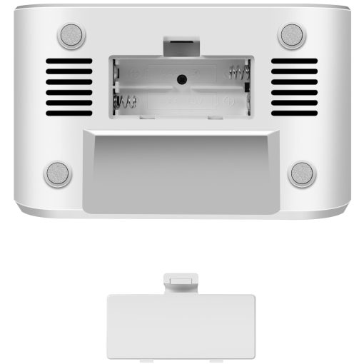 Klockradio Temp/Luftfuktighet USB-C/Batteridrift Vit - Image 5