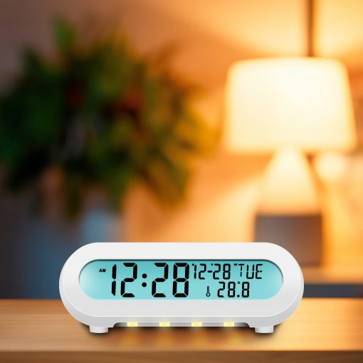 Klockradio Temp/Luftfuktighet USB-C/Batteridrift Vit - Image 20
