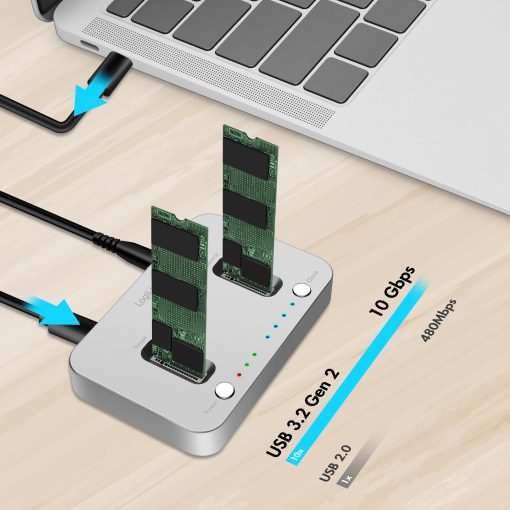 Dubbel M.2 NVMe SSD-dockningsstation USB 3.2 Gen 2 - Image 14