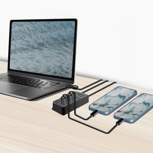 USB-hub 4-port med separata På/Av-knappar USB-C/USB-A in USB 3.2 Gen1 - Image 16