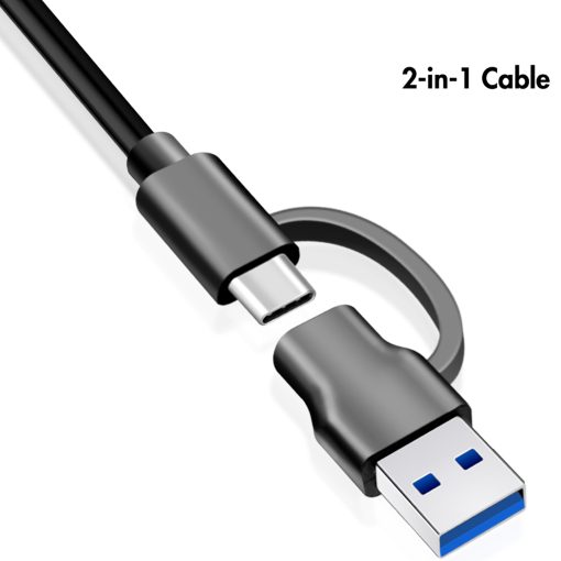 USB-hub 4-port med separata På/Av-knappar USB-C/USB-A in USB 3.2 Gen1 - Image 8