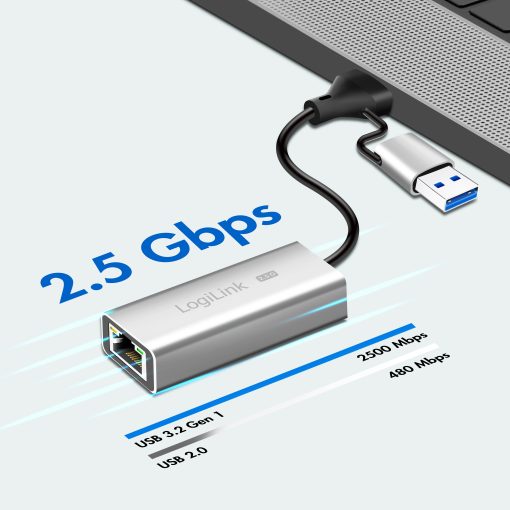 USB-A/USB-C -> 2,5 Gigabit Nätverksadapter RJ45 - Image 6