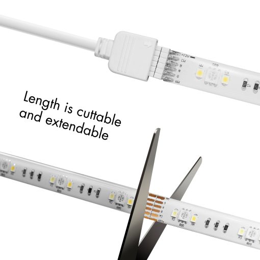 Smart RGB+CCT (RGB + Varm-kallvit) Light-strip 5m WiFi Tuya - Image 27