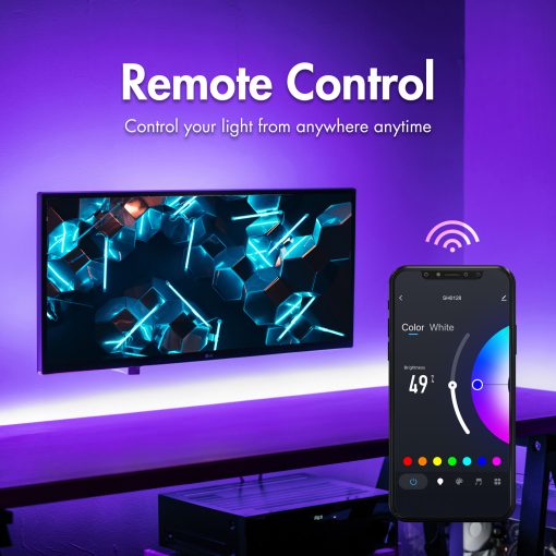 Smart RGB+CCT (RGB + Varm-kallvit) Light-strip 5m WiFi Tuya - Image 16