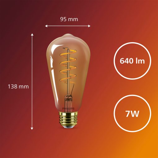 LED SceneSwitch E27 ST64 7-3,8-1W (50W) Deco spiral - Image 14