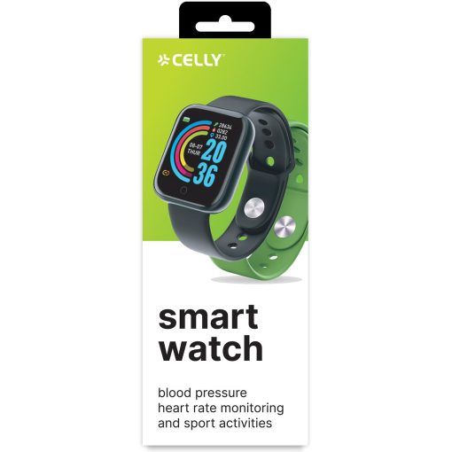 Trainerbeat Smartwatch med två armband Svart + Grön - Image 9