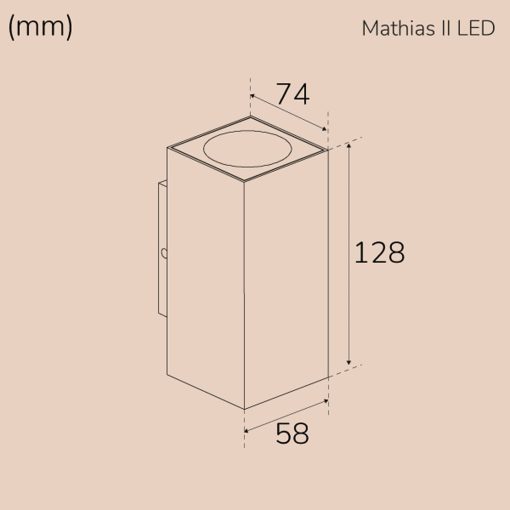 Mathias II Väggarmatur LED IP65 3000K 6W 520lm Antracit - Image 10