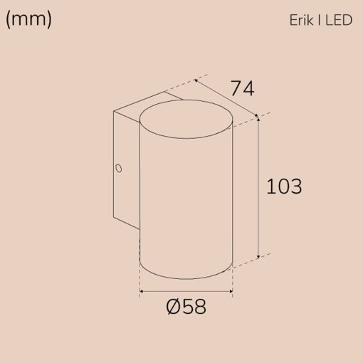 Erik I Väggarmatur LED IP65 3000K 2W 293lm Vit - Image 3