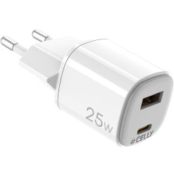 USB-laddare GaN 1 x USB-A + 1 x USB-C PD 25W