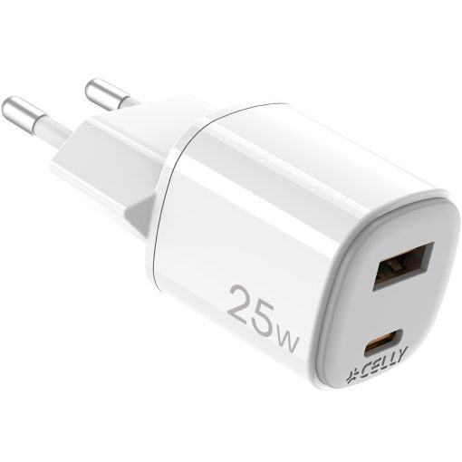 USB-laddare GaN 1 x USB-A + 1 x USB-C PD 25W