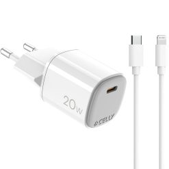 USB-laddare GaN 1 x USB-C PD 20W + Lightning-kabel