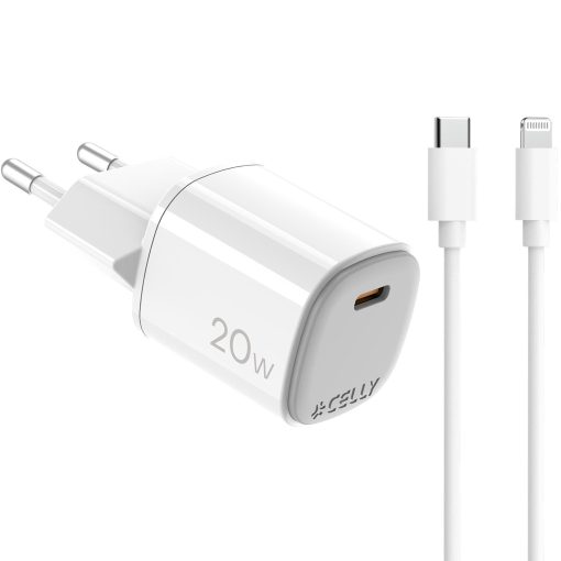 USB-laddare GaN 1 x USB-C PD 20W + Lightning-kabel
