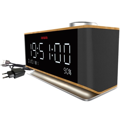 Klockradio med Bluetooth Trä - Image 5