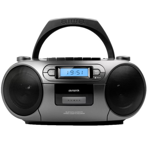 Kassettradio CD/FM-radio/Kassettband/USB/BT Mörkgrå