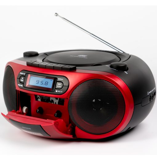 Kassettradio CD/FM-radio/Kassettband/USB/BT Röd - Image 8