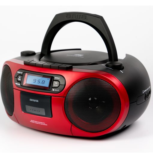 Kassettradio CD/FM-radio/Kassettband/USB/BT Röd - Image 10