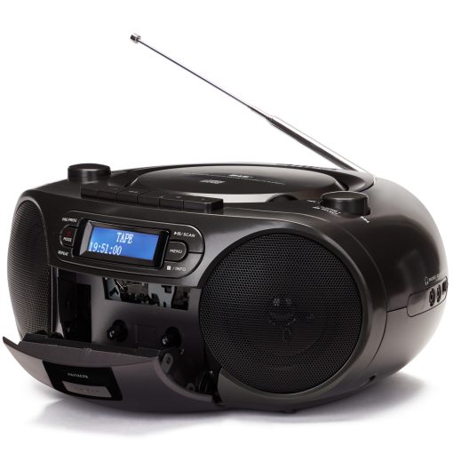 Radio med CD-spelare, Kassettband och Bluetooth Svart - Image 16