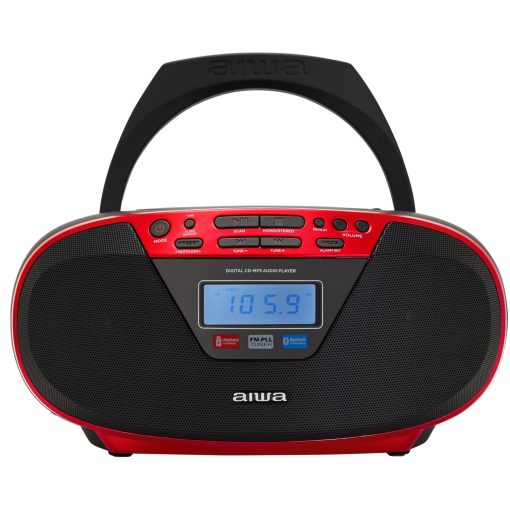 Radio med CD-spelare och Bluetooth Röd