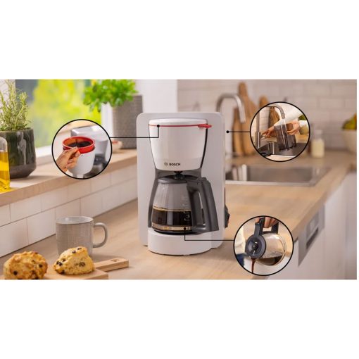 Kaffebryggare TKA2M111 Vit  1200Watt Avtagbar tank - Image 3